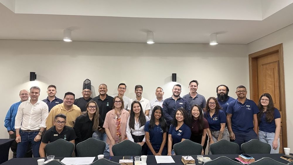 Foto em grupo com a equipe ao final do treinamento
