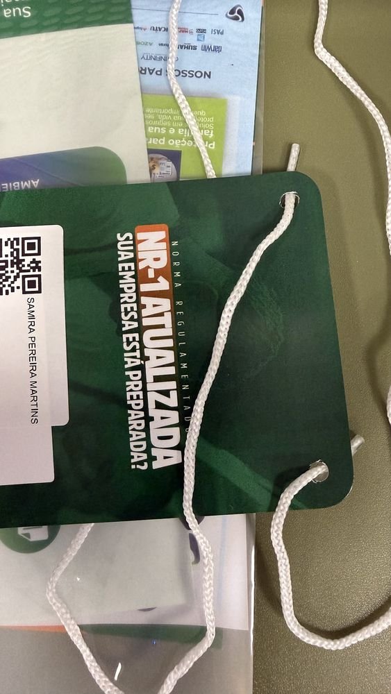Crachá do evento: NR-1 atualizada, sua empresa está preparada?